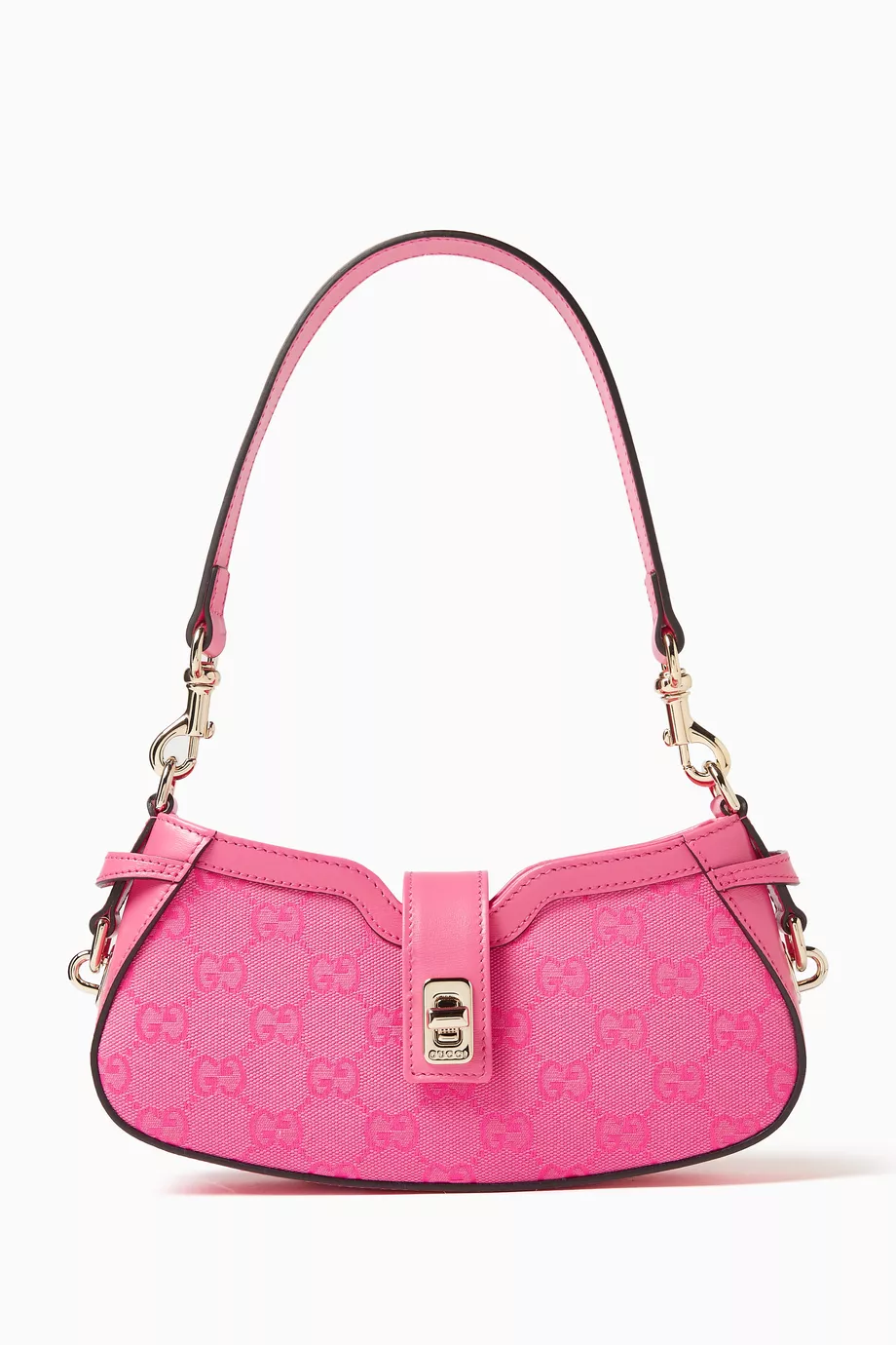 Buy Gucci Pink Mini Moon Side Shoulder Bag in Canvas Calfskin For Women Online Ounass Saudi