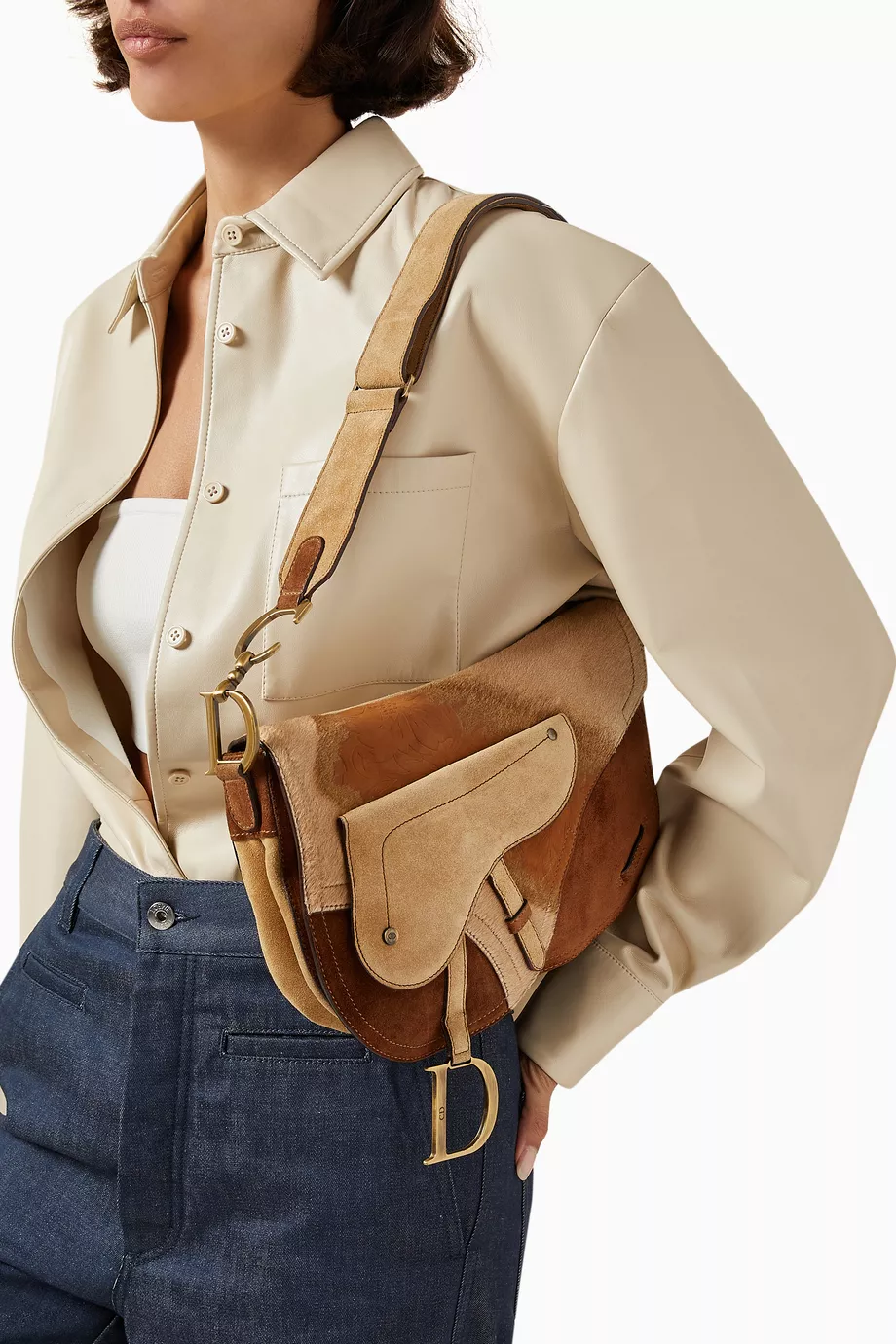 Dior saddle bag suede best sale