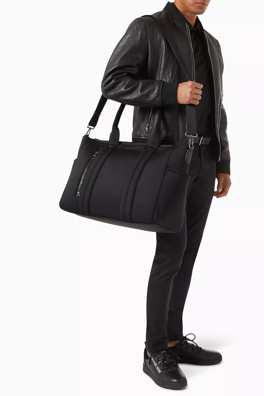 Michael kors scuba leather jacket clearance