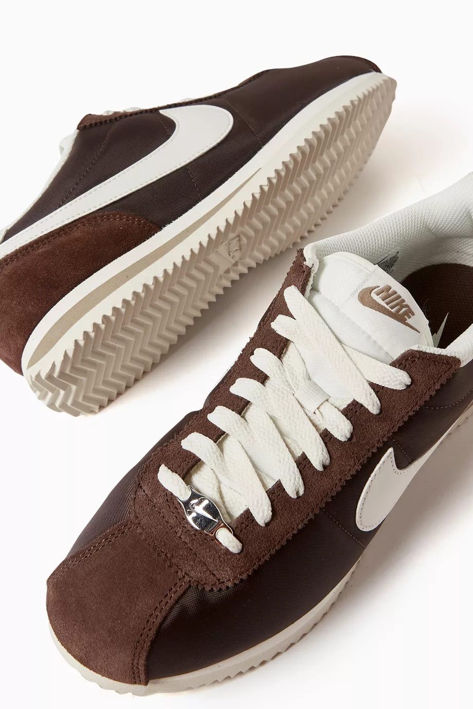 Buy Nike Brown Cortez TXT Sneakers in Suede Nylon For Women Online Ounass Saudi