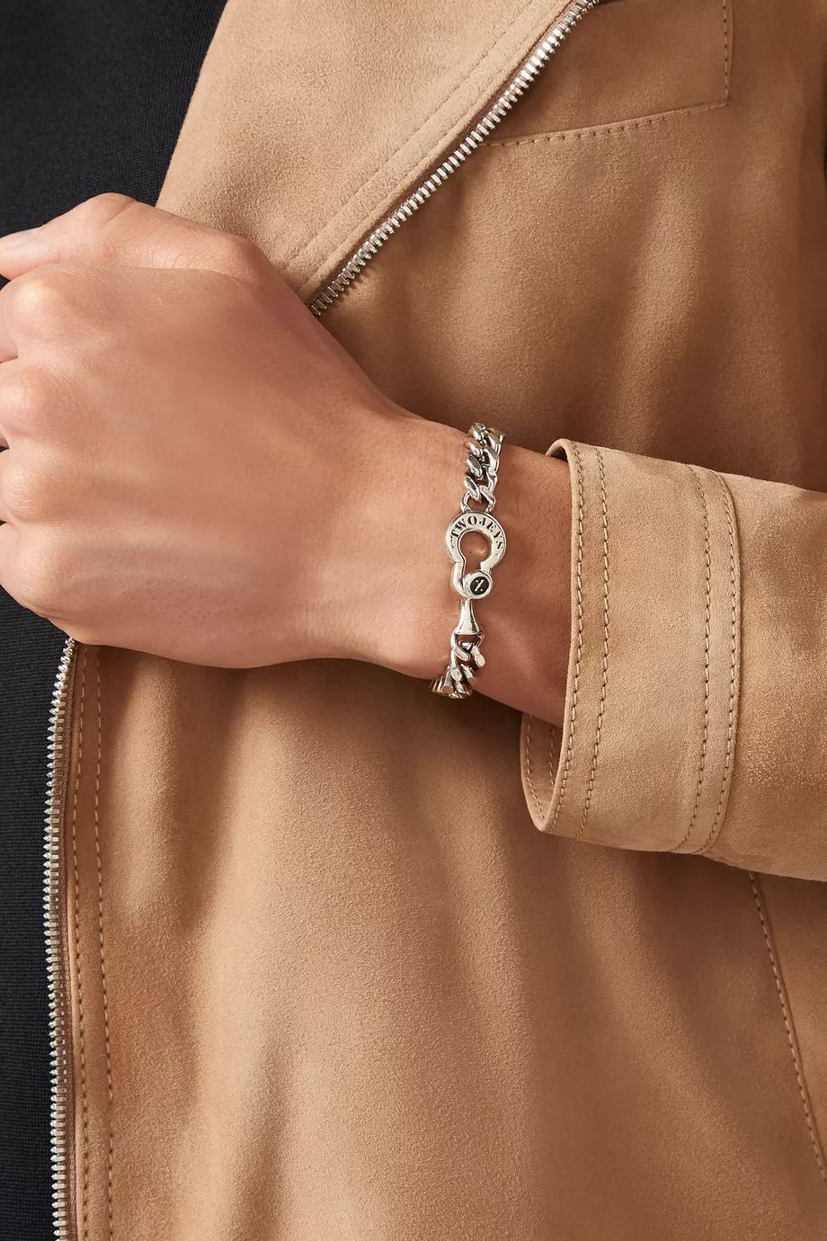 Buy TwoJeys Grey Cuban Jab Bracelet in Silver-plated Metal For Men