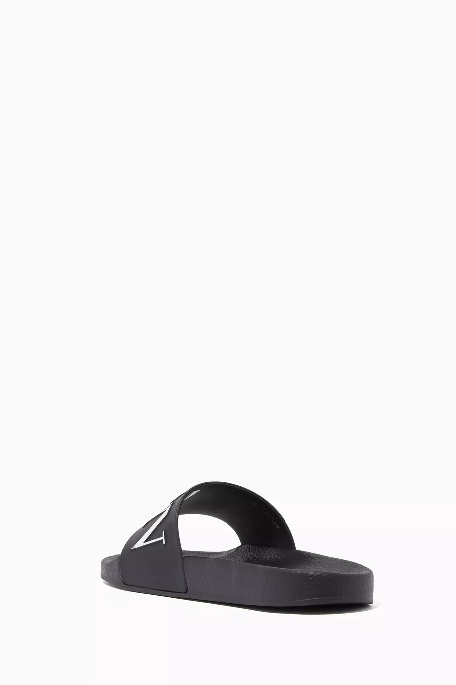 Buy Valentino Garavani Black Valentino Garavani VLTN Logo Slides