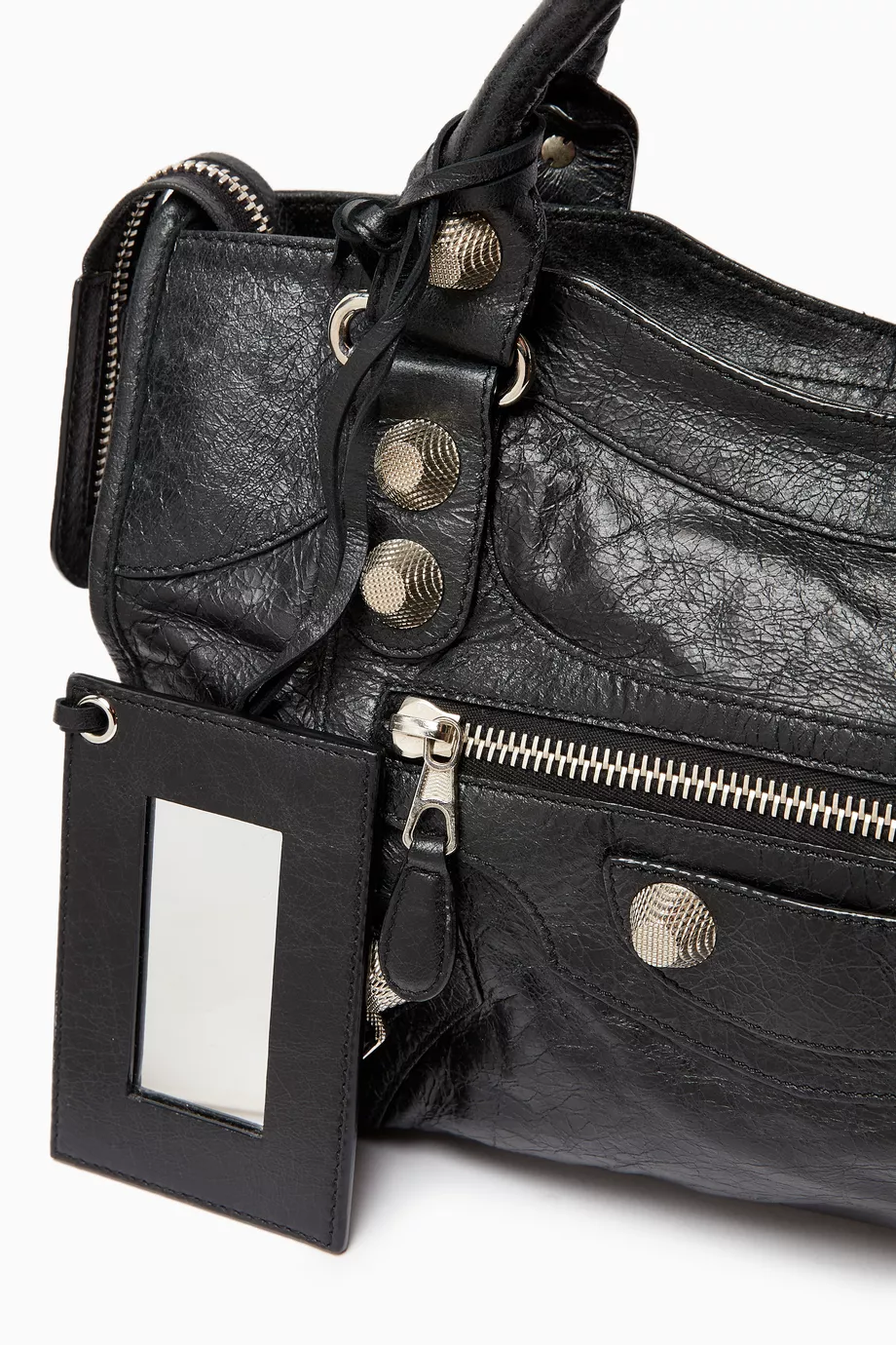 Buy Balenciaga Pre-Loved Black Y2K City Shoulder Bag in Leather