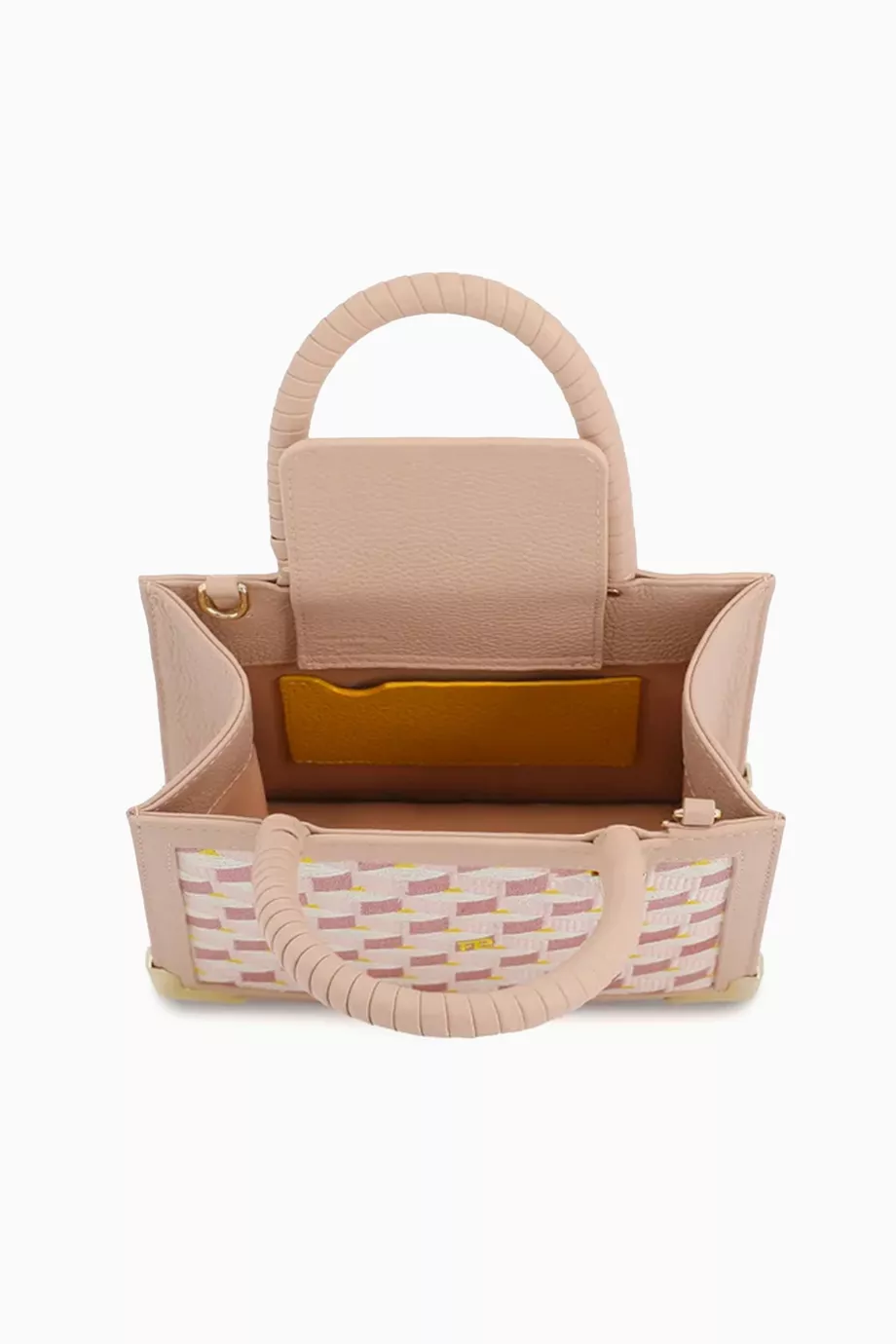 Buy Fauré Le Page Pink SagaCity 18 Tote Bag in Jacquard & Leather