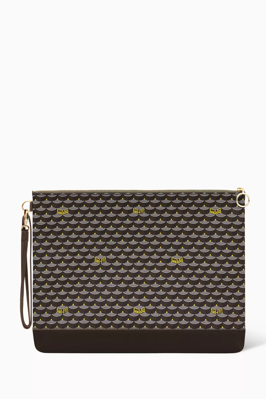 Buy Fauré Le Page Brown Pochette Zip 37 Pouch Bag in Canvas