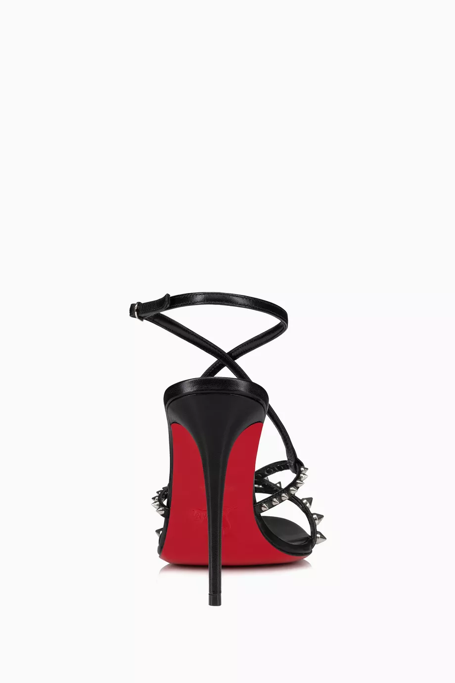 Buy Christian Louboutin Black Tatooshka Spikes 100 Sandals in Leather For Women Online Ounass Saudi