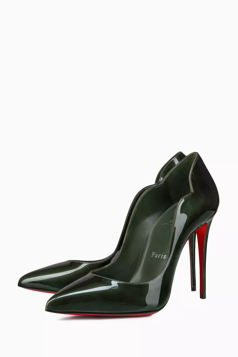 Buy Christian Louboutin Green Hot Chick 100 Pumps in Patent