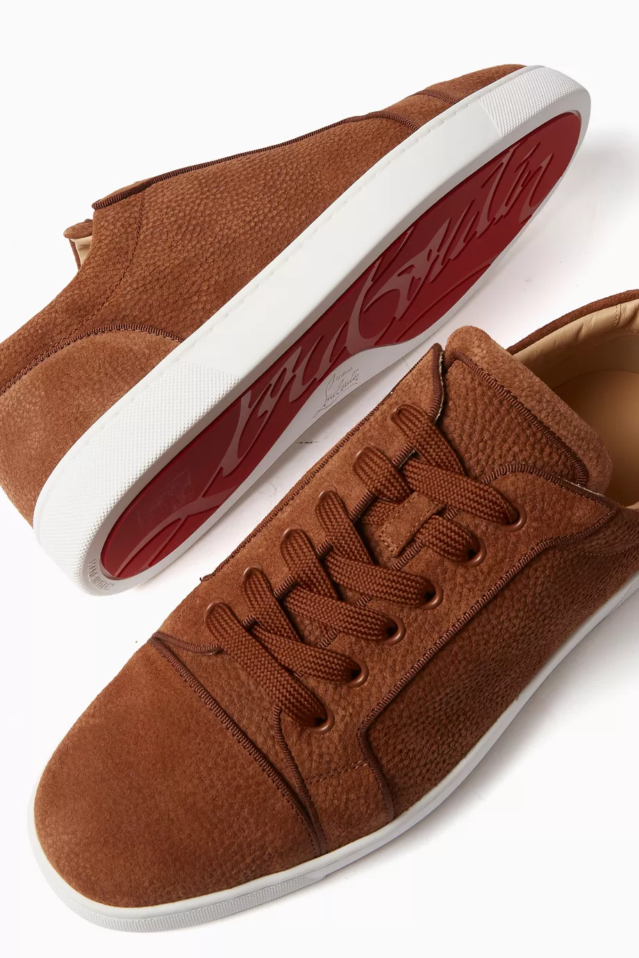 Brown christian louboutin sneakers store
