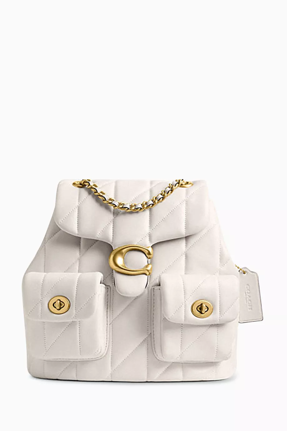 Buy Coach White Tabby Quilted Backpack in Leather For Women Online Ounass Saudi