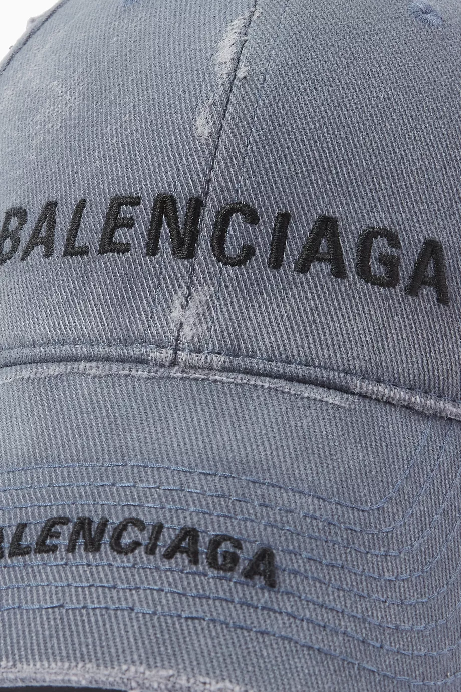 Buy Balenciaga Blue Unisex Distressed Logo Cap in Cotton For UNISEX Online  | Ounass Saudi