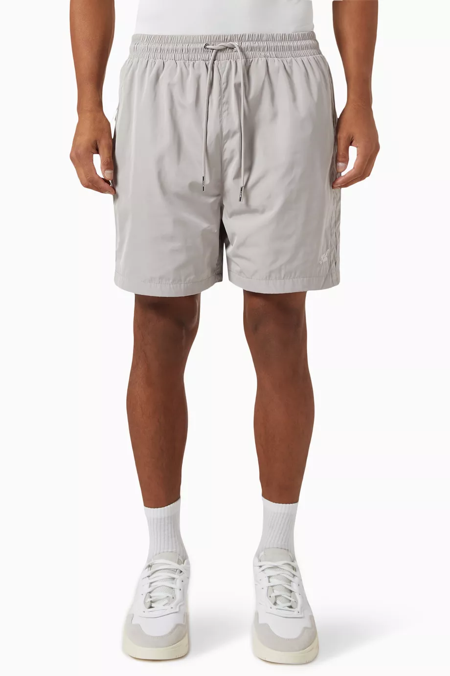 Buy Kith Grey Transitional Active Shorts in Tech Fabric For