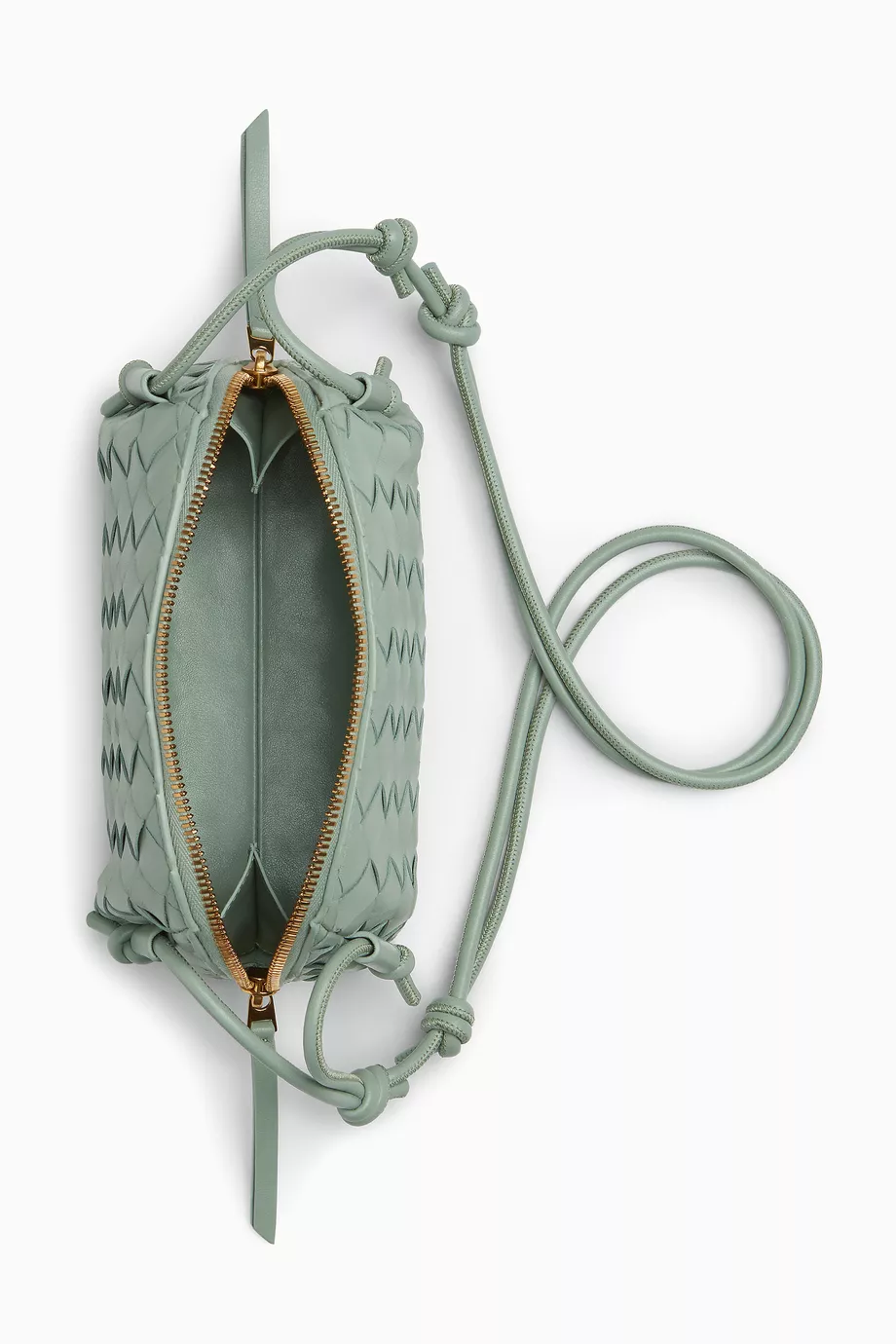 Buy Bottega Veneta Green Concert Pouch in Intrecciato
