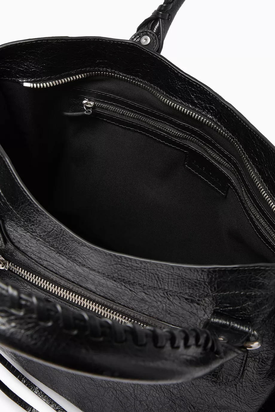 Buy Balenciaga Black Medium Le City Bag in Arena Lambskin For