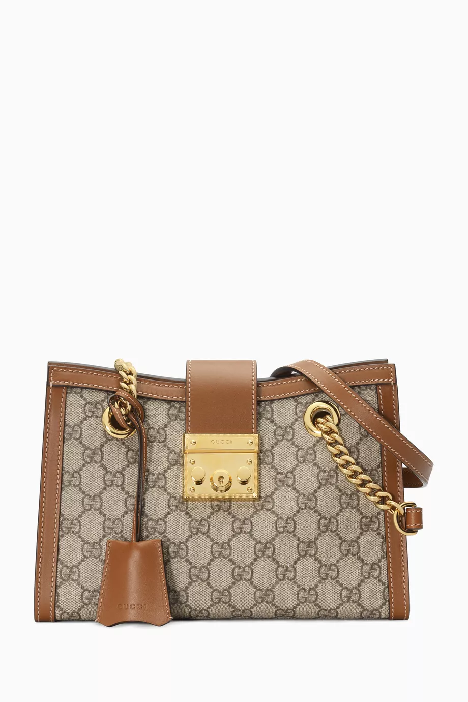 Small padlock gg supreme canvas & leather shoulder bag outlet