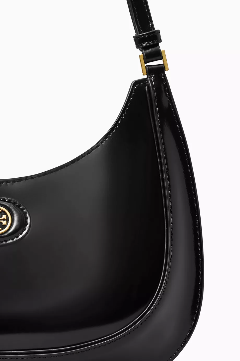 Buy Tory Burch Black Robinson Convertible Crescent Shoulder Bag in