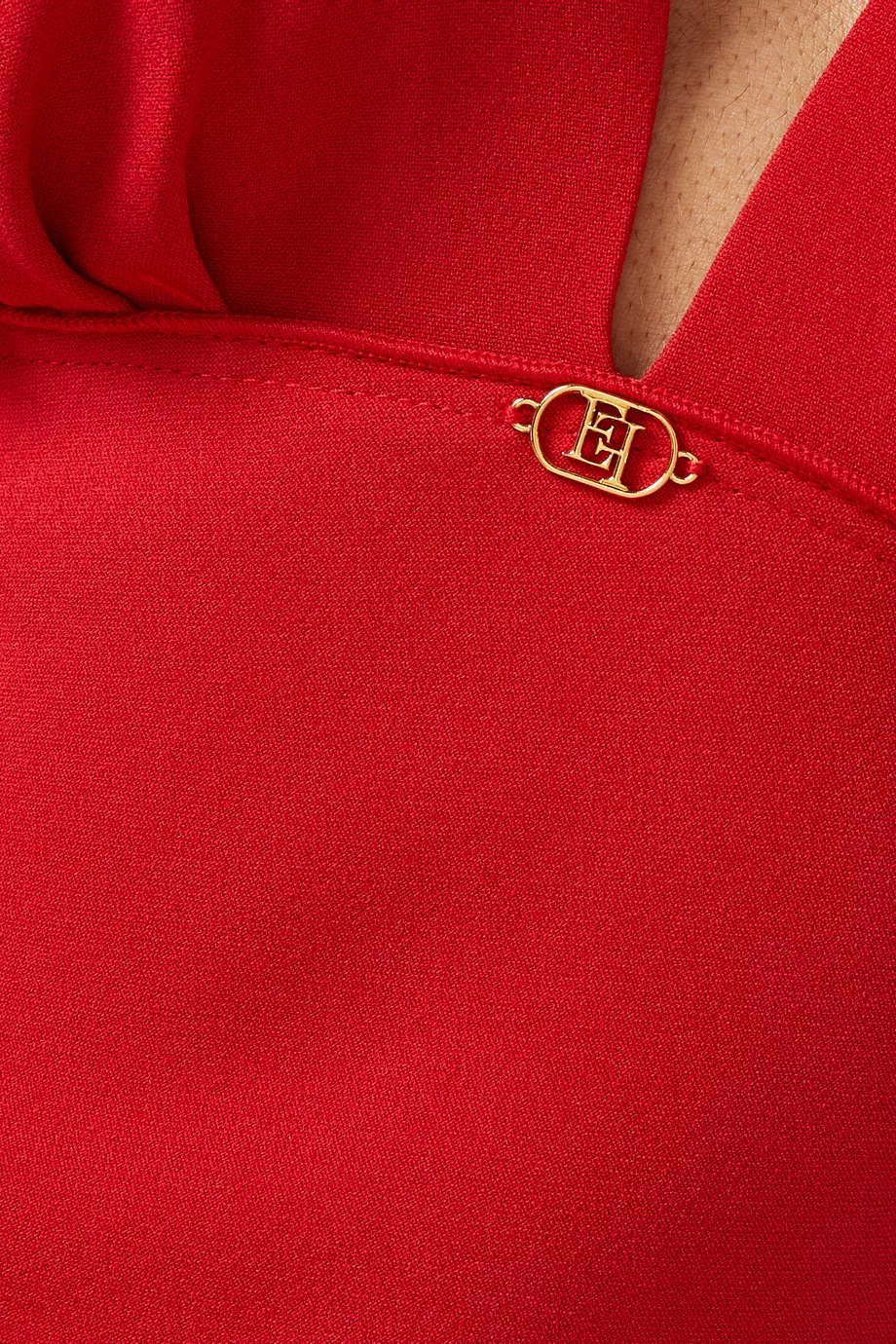 Buy Elisabetta Franchi Red Flowing Midi Dress in Crpe For Women Online |  Ounass Saudi