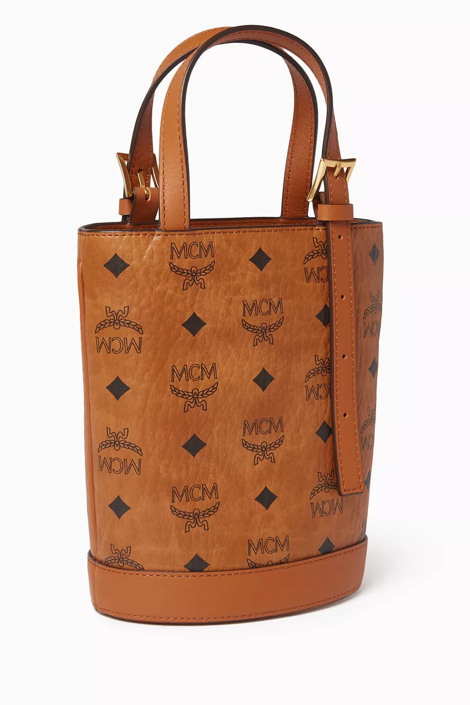 Buy MCM Brown Mini Aren VI Tote in Visetos For Women Online Ounass Saudi