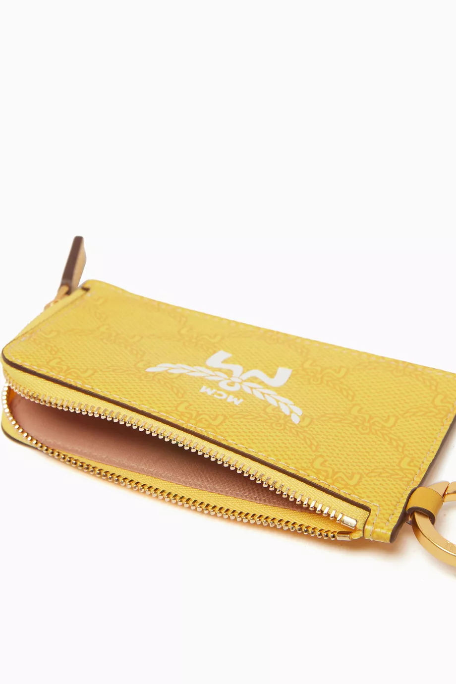Buy MCM Gold Himmel Lanyard Zip Card Case in Lauretos