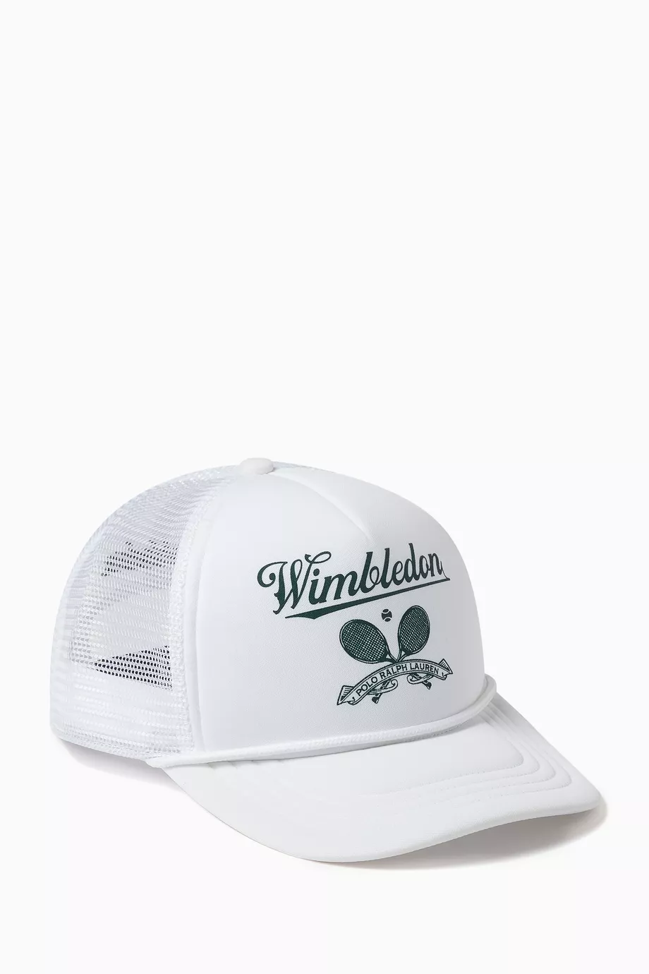 ★米国発*POLO*新作*Wimbledon Trucker キャップ/WHITE★ Buy Polo Ralph Lauren White x Wimbledon Trucker Cap For Men