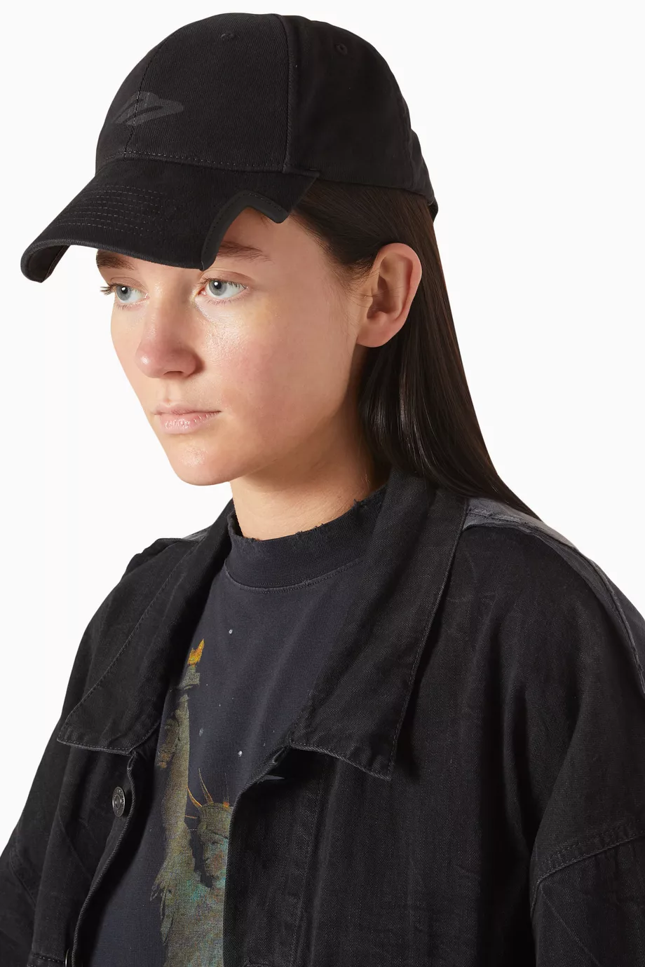 BALENCIAGA 3b Stencil Cotton Baseball Cap Balenciaga