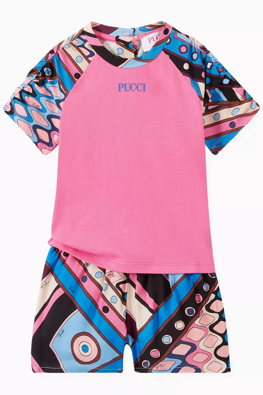 Buy Emilio Pucci Pink Viola-print T-shirt in Jersey For Baby