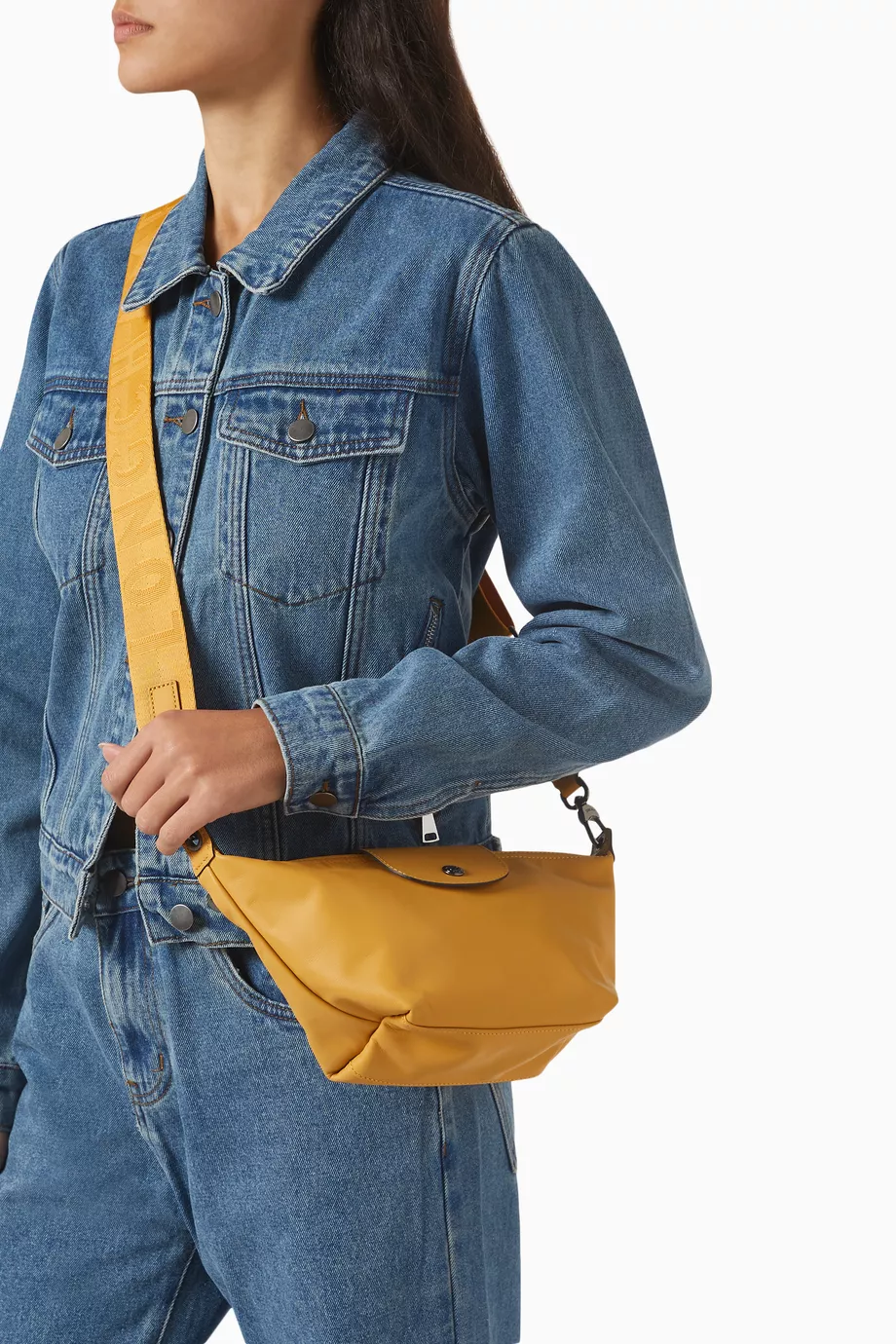 Buy Longchamp Yellow Mini Le Pliage Xtra Crossbody Bag in Leather