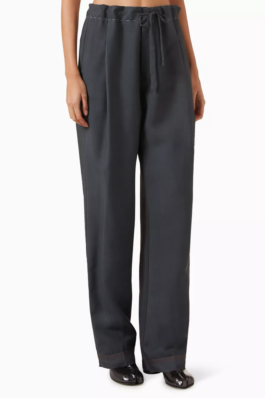 【関税＆送料込み】Maison Margiela Wool And Mohair Pants Un Taupe Wool Mohair Trousers by Maison Margiela on Sale