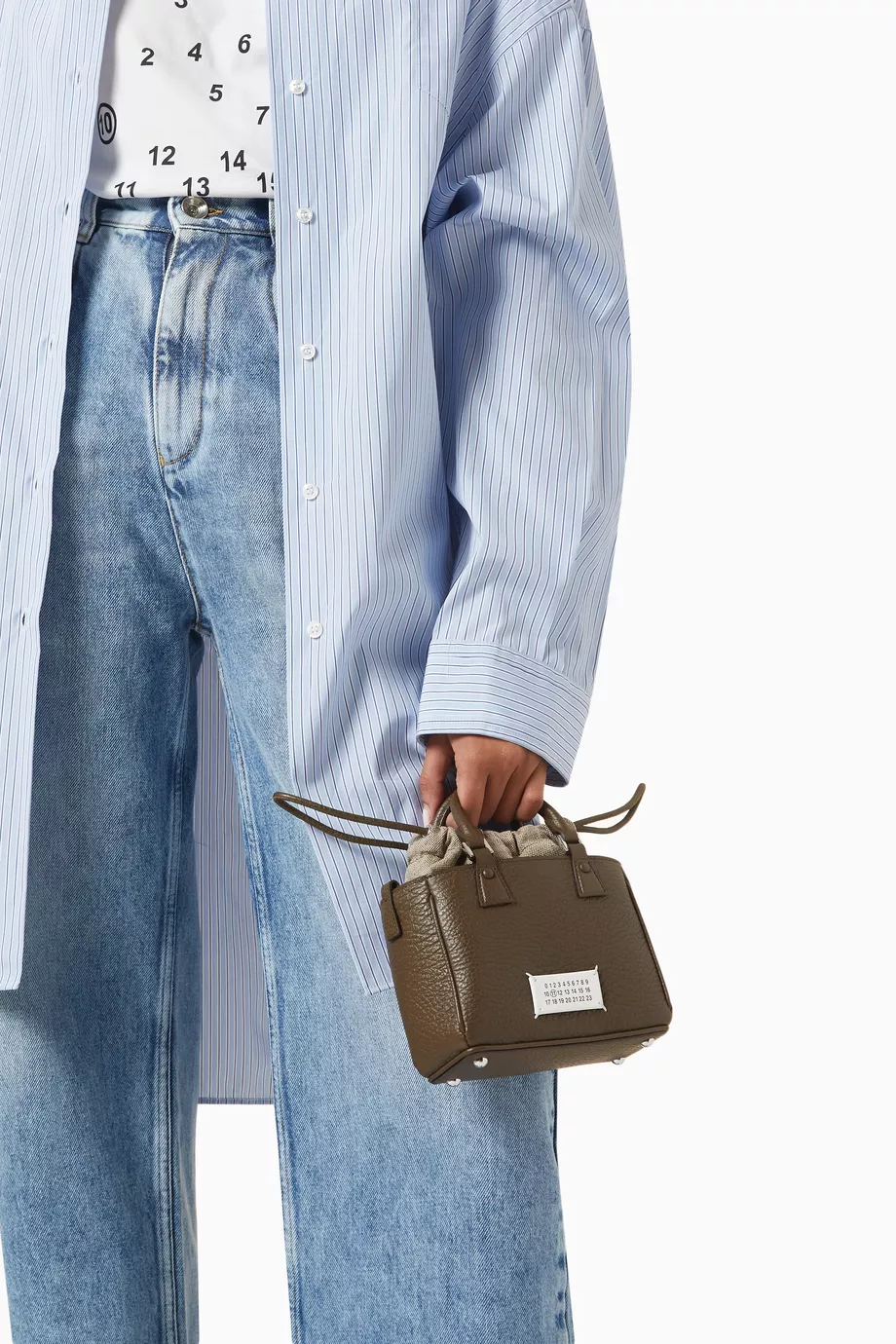 【関税＆送料込み】Maison Margiela '5Ac Tote Horizontal' Ha Buy Maison Margiela Brown 5AC Horizontal Tote Bag in Leather