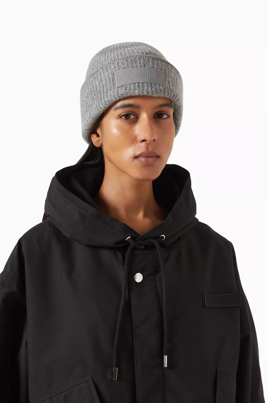 【JACQUEMUS】 Le Bonnet Gros Grain wool-blend beanie Le Bonnet Gros Grain in Navy – SVRN