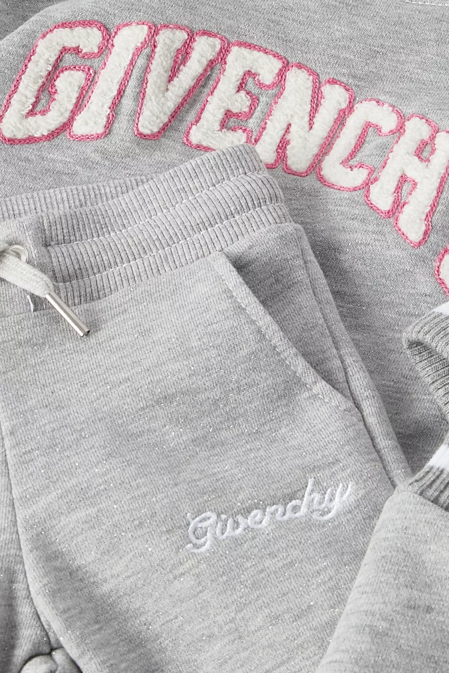 Buy Givenchy Grey Logo Patch Tracksuit in Cotton Jersey For Baby Girls Online Ounass Saudi