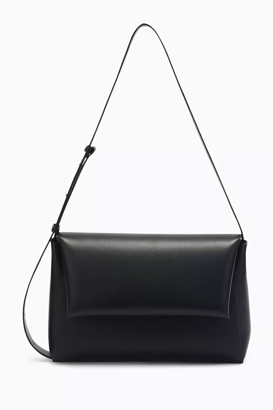 Buy Jil Sander Black Medium Envelope Messenger Bag in Leather For
