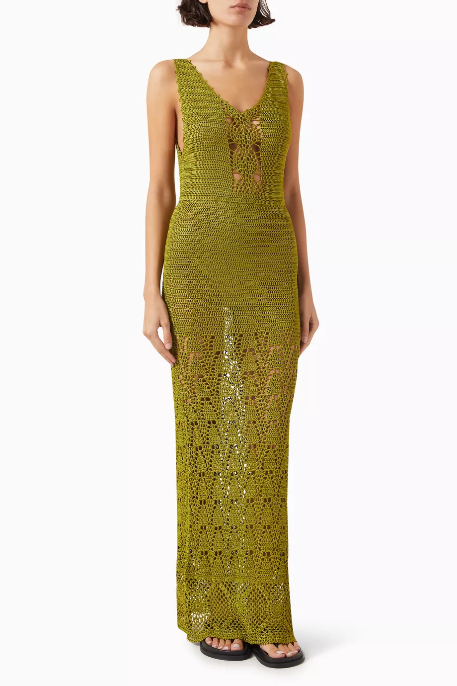 Buy Savannah Morrow Green Sofia Crochet Maxi Dress in Viscose For Women  Online | Ounass Saudi