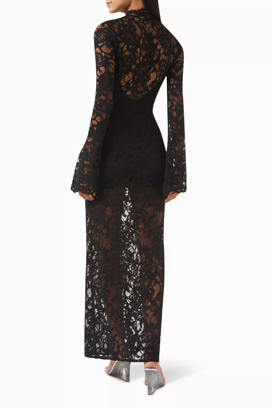 Buy Manuri Black Sally Maxi Dress in Lace For Women Online | Ounass Saudi
