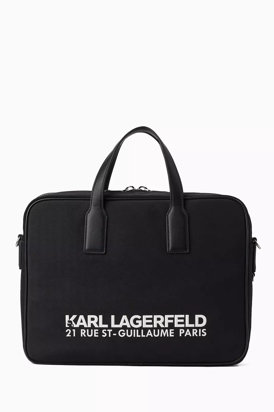 Buy KARL LAGERFELD Black Rue St Guillaume Briefcase in Nylon For Men Online Ounass Saudi