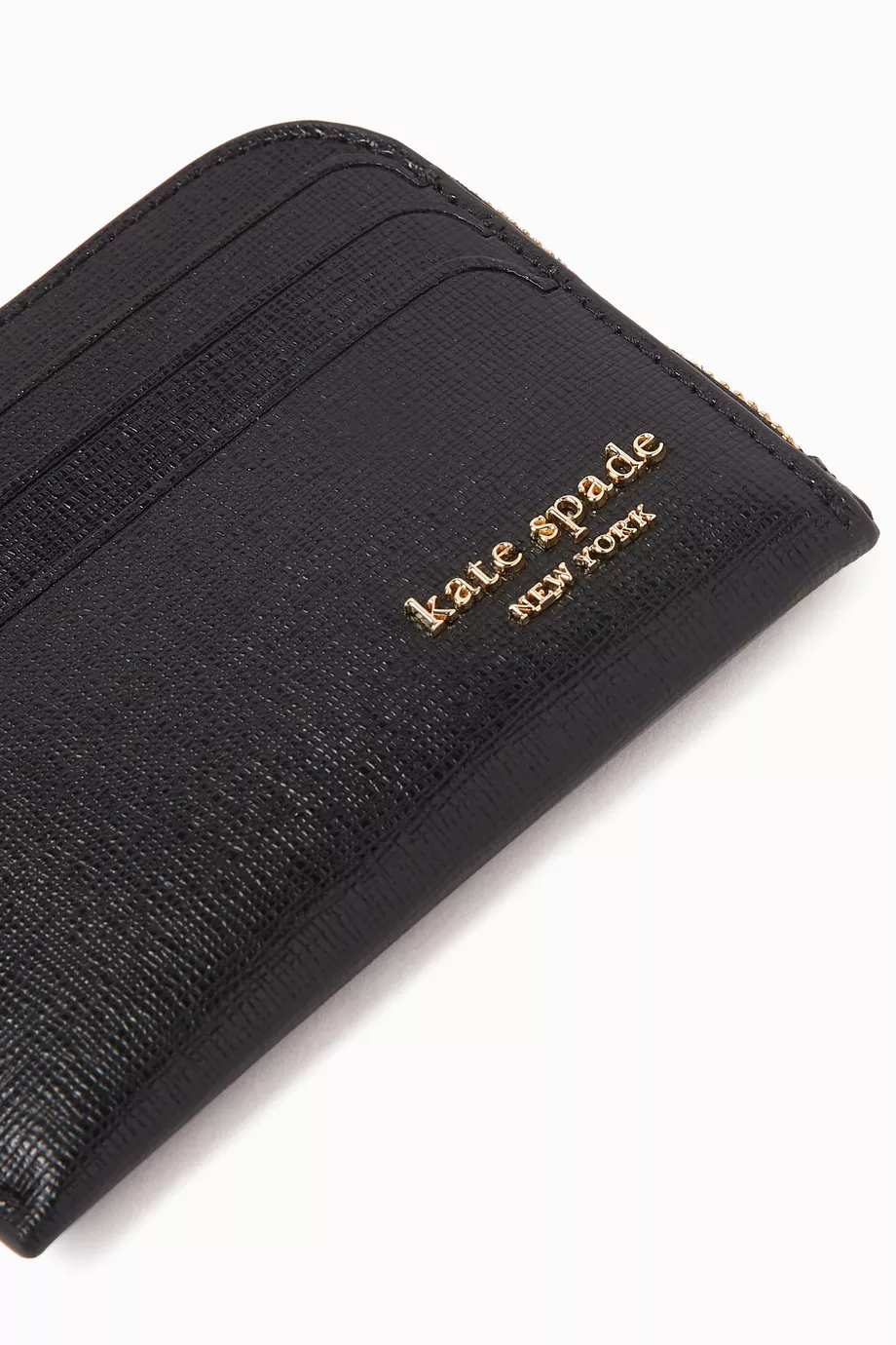 Buy Kate Spade New York Black Devin Coin Card Case in Saffiano