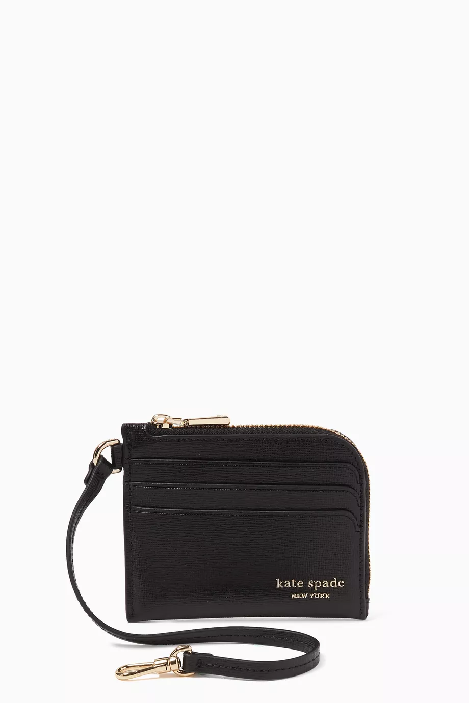 Buy Kate Spade New York Black Devin Coin Card Case in Saffiano
