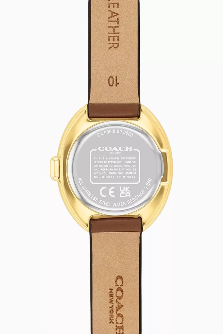 Buy Coach Brown Sammy Quartz Watch in Leather, 22mm For Women