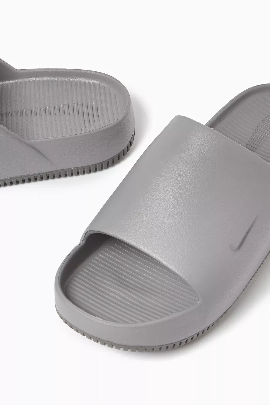 Nike slides grey sale
