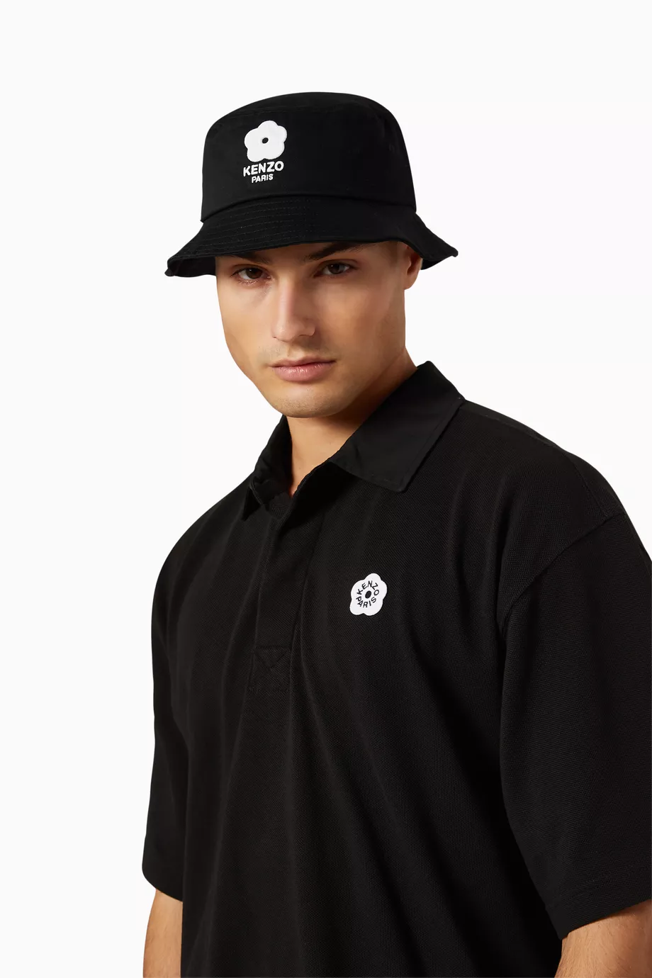 Buy KENZO Black Utility Boke Flower 2.0 Embroidered Bucket Hat in 