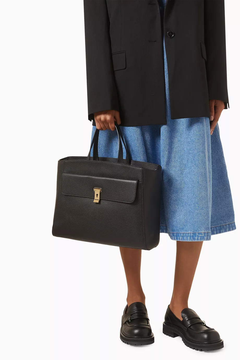 Buy Bally Black Lydia Tote Bag in Leather For Women Online Ounass Saudi