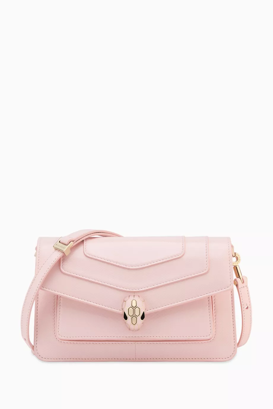 Buy BVLGARI Pink Small Serpenti Forever East West Shoulder Bag in Snakeskin Leather For Women Online Ounass Saudi