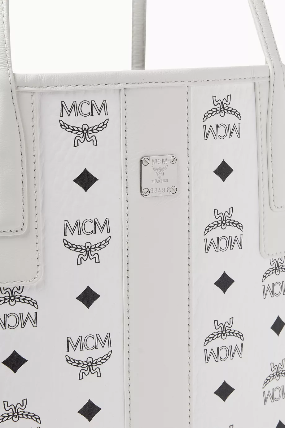 Mcm white tote bag clearance