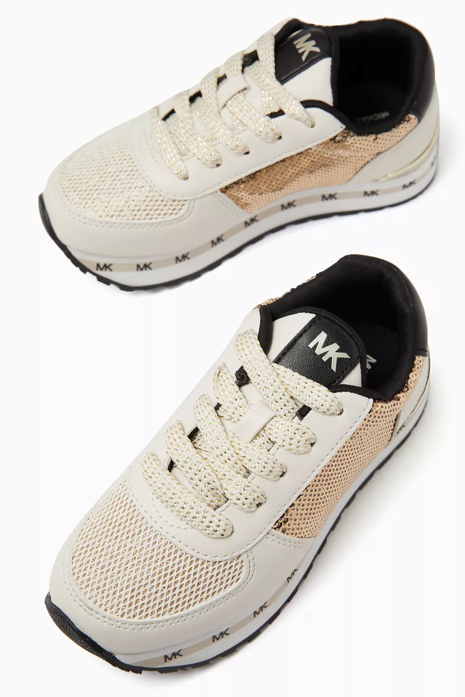 Buy Michael Kors Kids White Monique Lace Up Sneakers For Girls Online Ounass Saudi