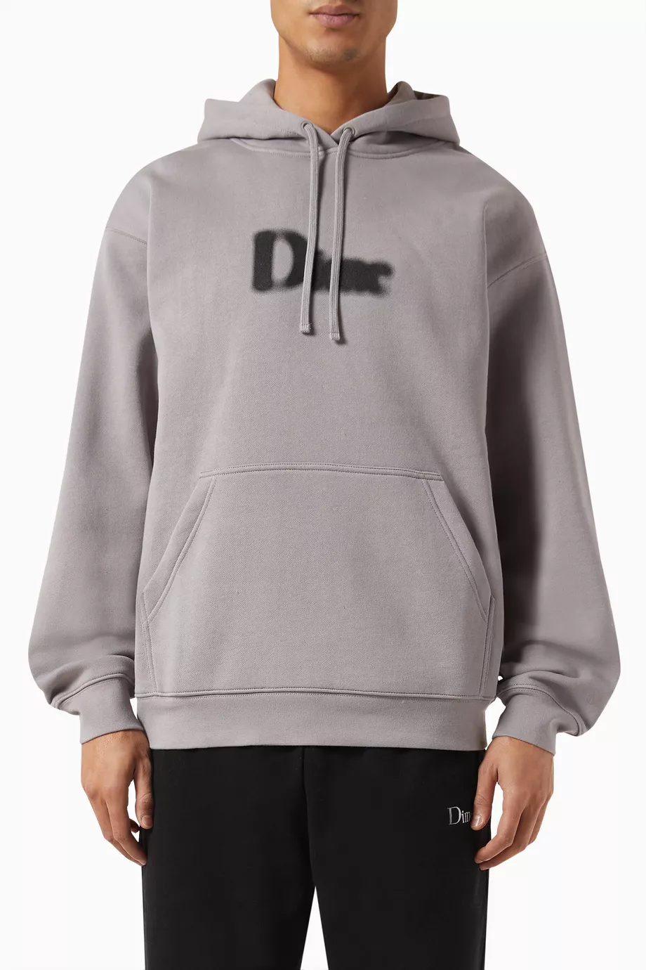 Buy Dime Neutral Classic Blurry Hoodie in Cotton Fleece For Men Online Ounass Saudi