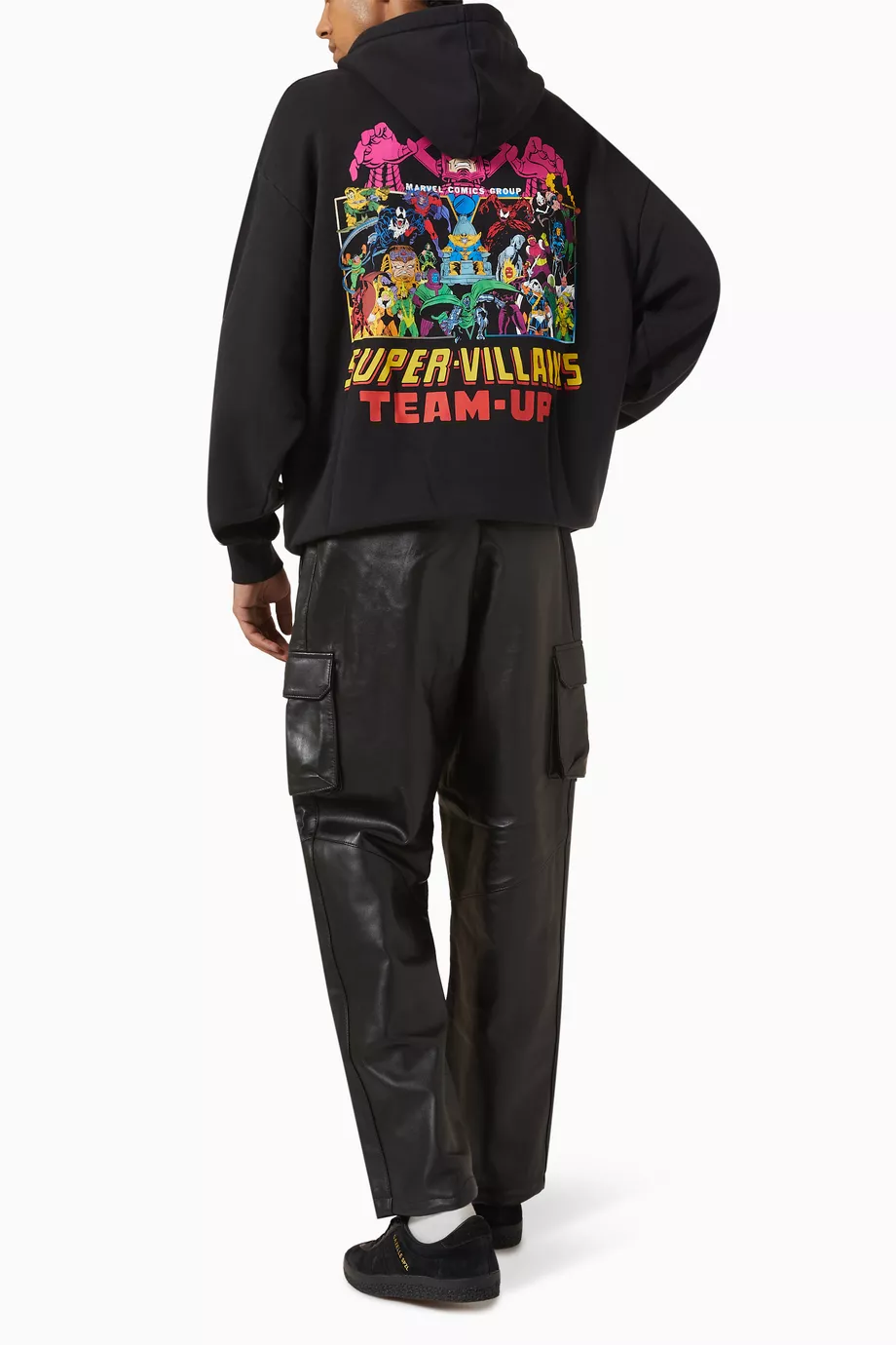 Buy Kith Black x Marvel Team Up Vintage Nelson Hoodie in