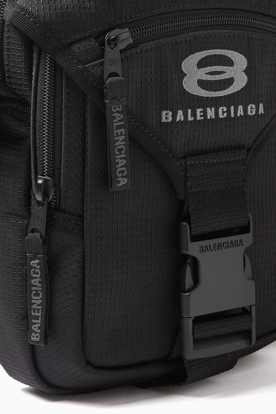 BALENCIAGA Men's Unity Nylon Crossbody Zip Pouch ポーチ ロゴ Balenciaga Men's Unity Nylon Crossbody Zip Pouch - Bergdorf