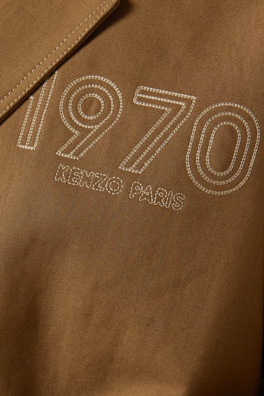 Buy KENZO Brown 'Kenzo Archive 1970' Embroidered Workwear Jacket
