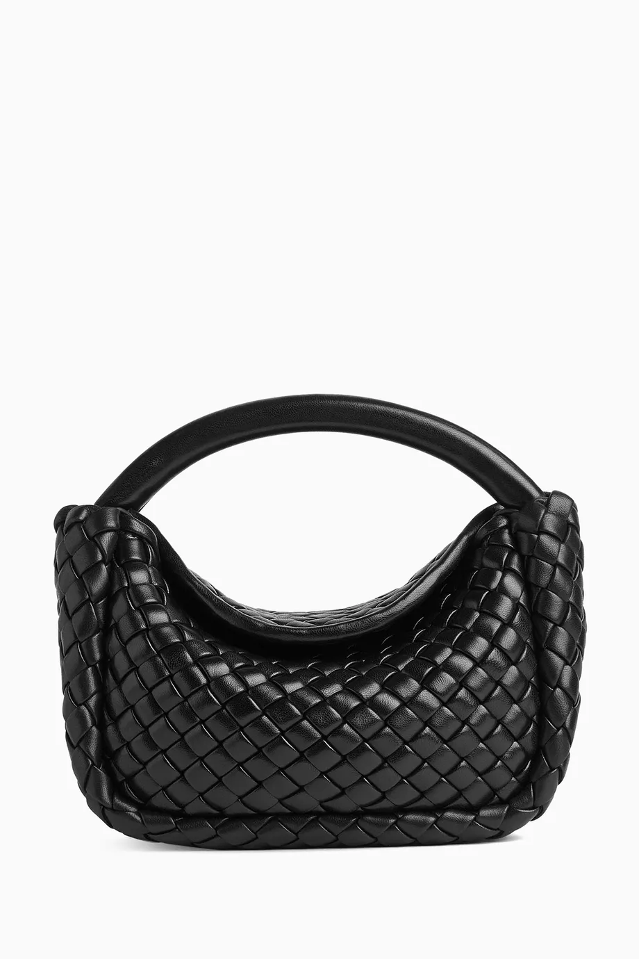 Buy Bottega Veneta Black Mini Cobble Top handle Bag in Intrecciato Leather For Women Online Ounass Saudi