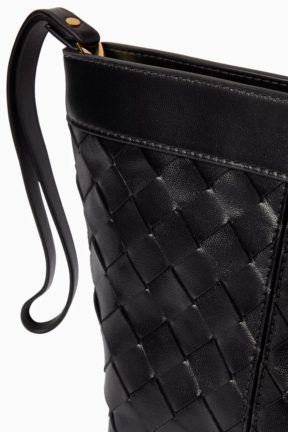 Buy Bottega Veneta Black Small Flip Flap Prism Pouch in