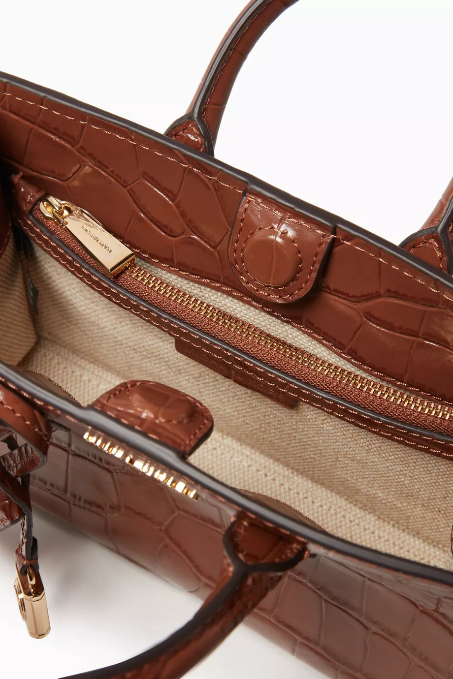 Michael kors brown crocodile bag new arrivals